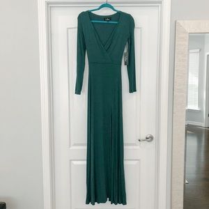 Forest green Lulus maxi dress